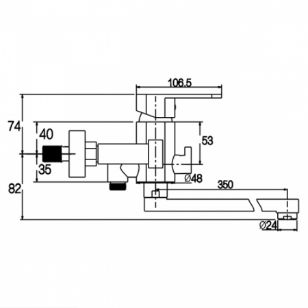 Смеситель для ванны с душем Kaiser Sonat 34155 фото
