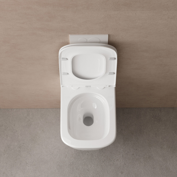 Подвесной унитаз со смывом торнадо Abber Rechteck AC1220TC с закрытым дном фото