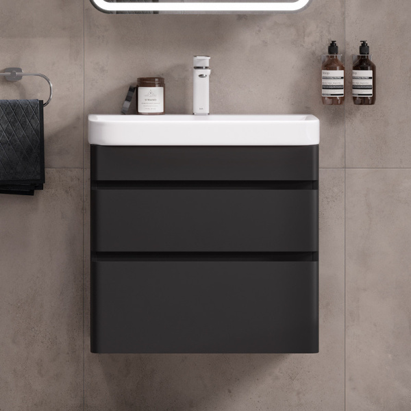 Тумба под раковину EQUIL Eltoro 70 tpELTR70.2Y-03 черный софт фото