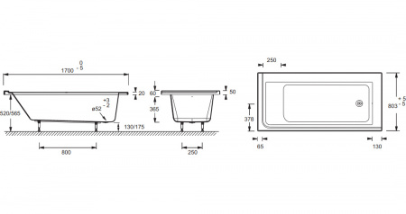 Акриловая ванна Jacob Delafon Formilia E6139R-00 170х80 фото