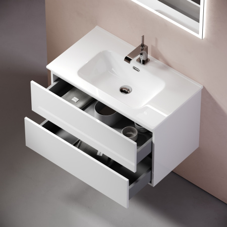 Тумба под раковину Sancos Urban UR80W белый глянец фото