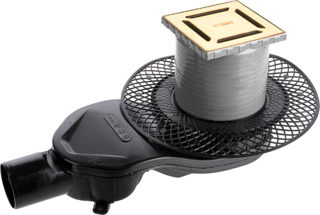 Душевой трап Berges Wasserhaus Platz Norma 092158 10x10 см, золото фото