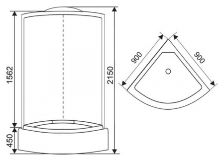 Душевая кабина Arcus AS-105 90x90 фото