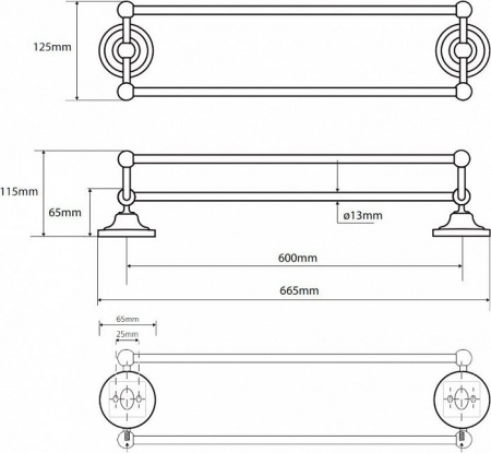 Полотенцедержатель Bemeta Retro 144304232 фото