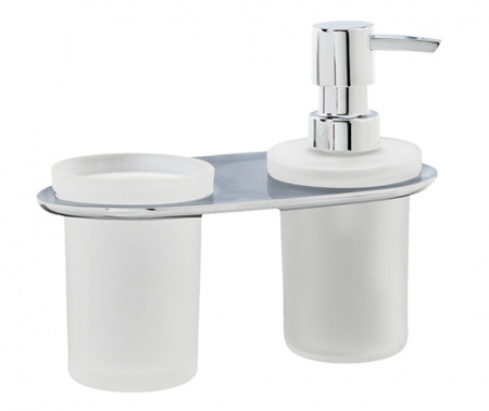 Дозатор для жидкого мыла со стаканом WasserKRAFT Kammel К-8389 фото
