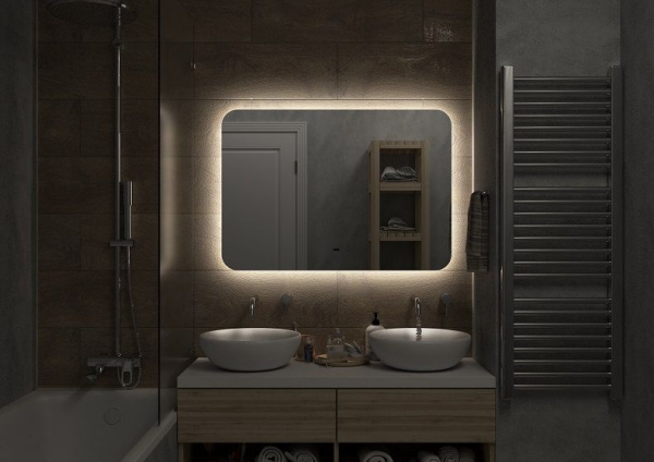 Зеркало с подсветкой Art&Max Ravenna AM-Rav-1000-700-DS-F 100x70 фото