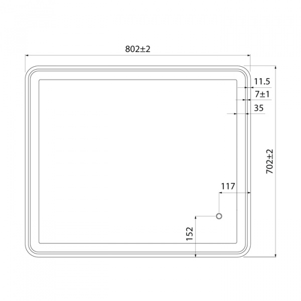 Зеркало Iddis Cloud 80 см CLO8000i98 фото
