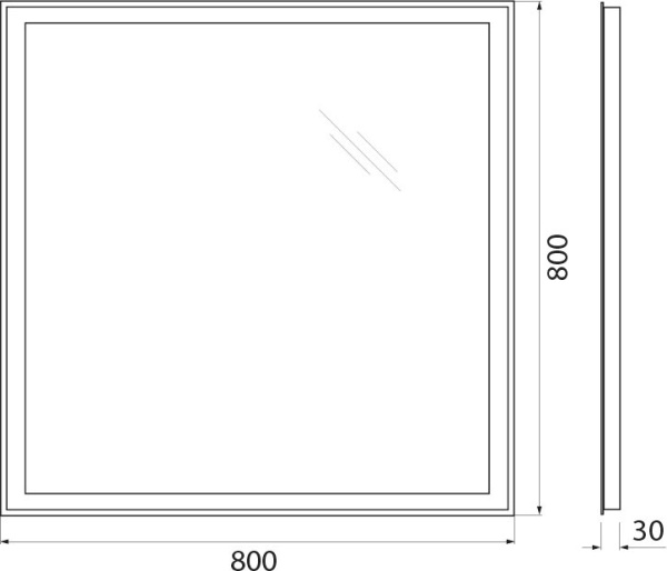 Зеркало Belbagno SPC-GRT-800-800-LED-TCH-WARM 80x80 с сенсорным выключателем фото