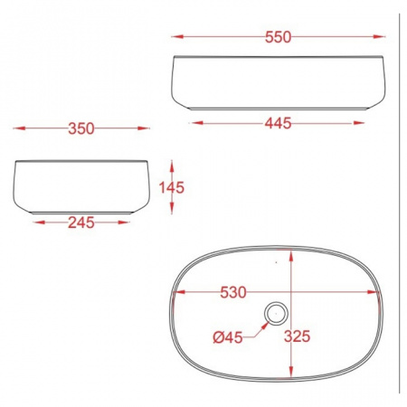 Накладная раковина Artceram Cognac COL003 17 00 nero matt фото