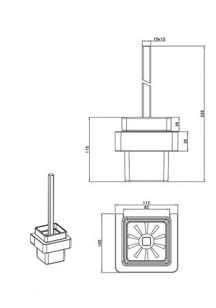 Ершик для туалета AltroBagno Aperto 081203MB фото