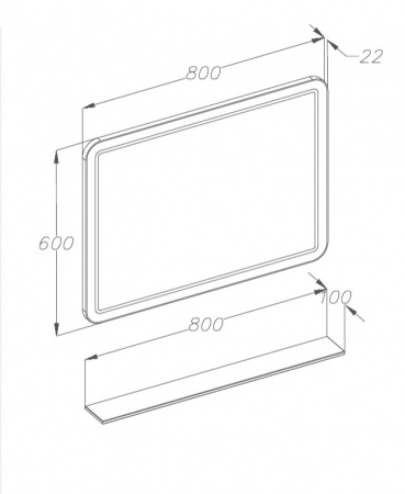 Полочка Smile Элеганс 80 00-00000465 фото