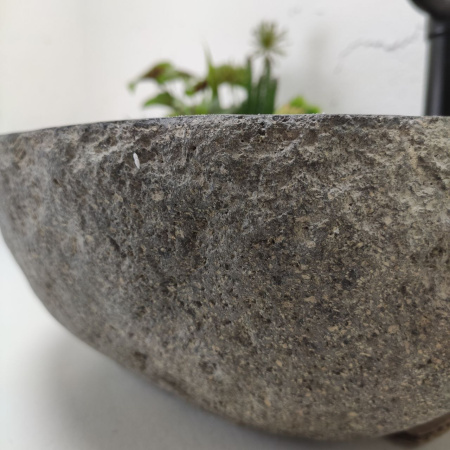 Накладная раковина из речного камня RS01447 (37*35*15) фото