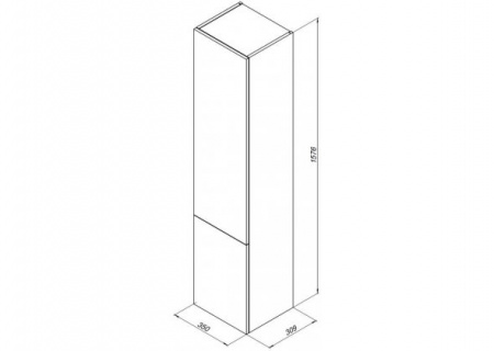 Шкаф-пенал для ванной Aquanet Алвита 35 00240197 фото