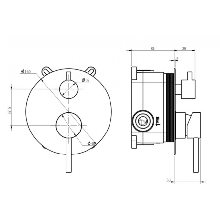 Душевая система скрытого монтажа Milacio Ultra MCU.150.SS нержавеющая сталь фото