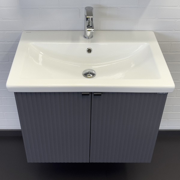 Тумба с раковиной Comforty Лима 70П 00-00015478 антрацит фото