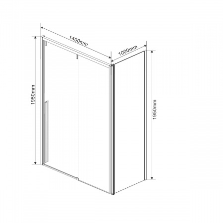 Душевой уголок Vincea Lugano VSR-1L1014CL-1 140x100 фото