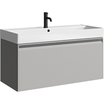 Тумба под раковину Aqwella Pure 100 PUR0110ST серый туман фото