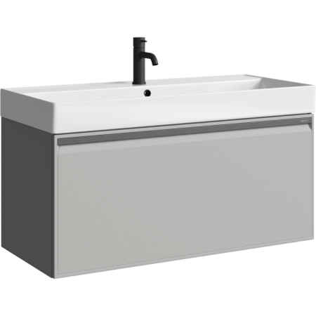 Тумба под раковину Aqwella Pure 100 PUR0110ST серый туман фото