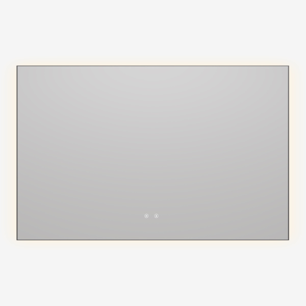 Зеркало с подсветкой в алюминиевой раме Vincea VLM-4F120GM-2 120x80 с сенсорным выключателем и функцией антизапотевания, вороненая сталь фото