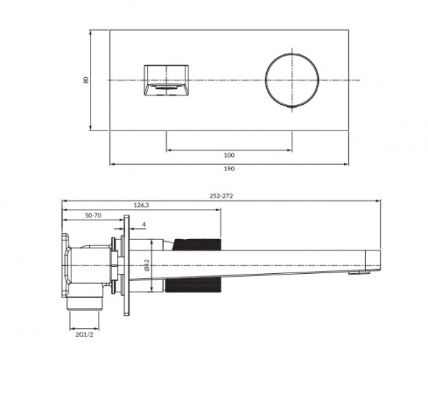 Cмеситель для раковины Omnires Contour CT8015GLB золото фото