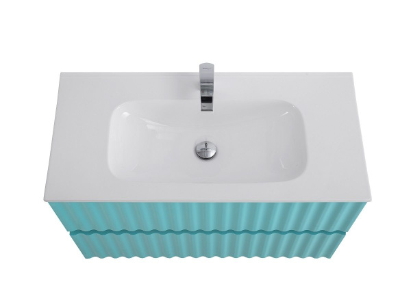 Тумба под раковину Art&Max Elegant AM-ELEGANT-800-2C-SO-MM-LED светло-зеленая матовая / с подсветкой фото