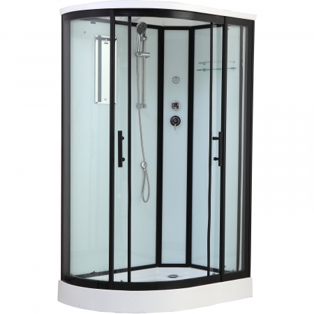 Душевая кабина Timo Standart T-6602 R Black 120x85 фото