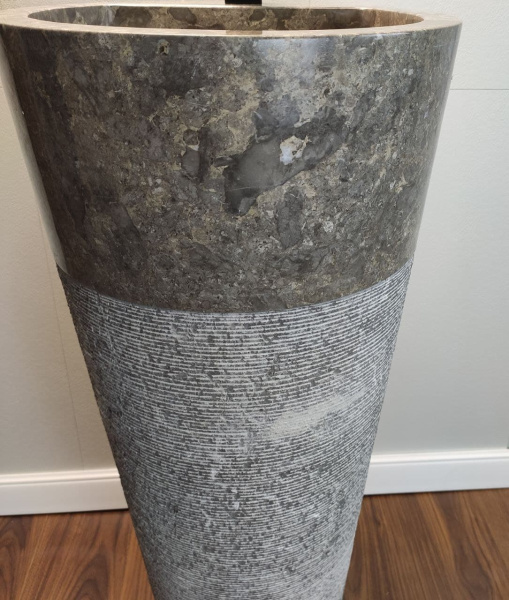 Раковина напольная из мрамора Grey MN-01349 (40*40*90) фото