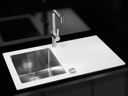 Мойка для кухни Alveus Karat 10 белый 860X500 левая фото