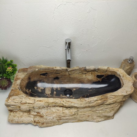 Накладная раковина из окаменелого дерева Fossil Basin OD-01333 (87*44*17) фото