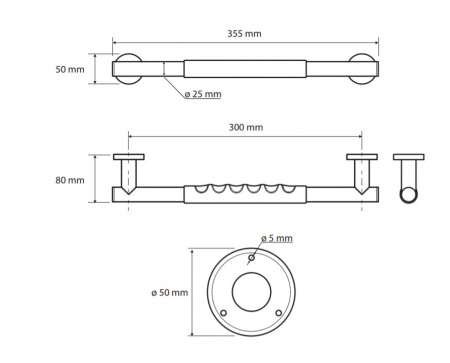 Поручень Bemeta Omega 104507661 30 см фото