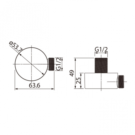 Подключение для душевого шланга Iddis Built-in Shower Accessories 002SB00i62 фото