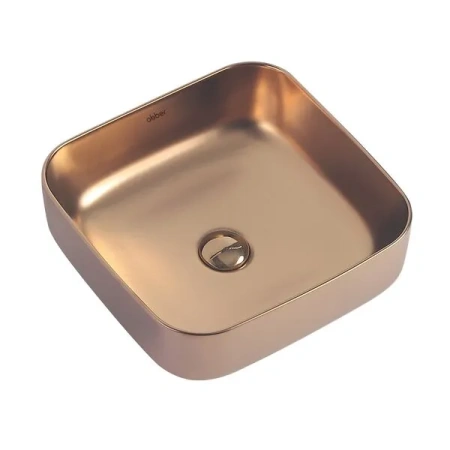 Накладная раковина Abber Rechteck AC2211MRG 38x38 розовое золото матовое фото