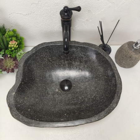 Накладная раковина из речного камня RS01468 (51*43*16) C2 фото