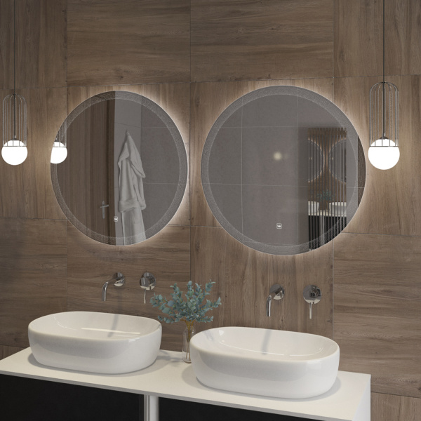 Зеркало с контурной подсветкой и сенсорным выключателем Cezares Eco CZR-SPC-ECO-700-LED-TCH 70x70 фото