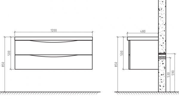 Тумба под раковину BelBagno Ancona-N ANCONA-N-1200-2C-SO-BL 120 см фото
