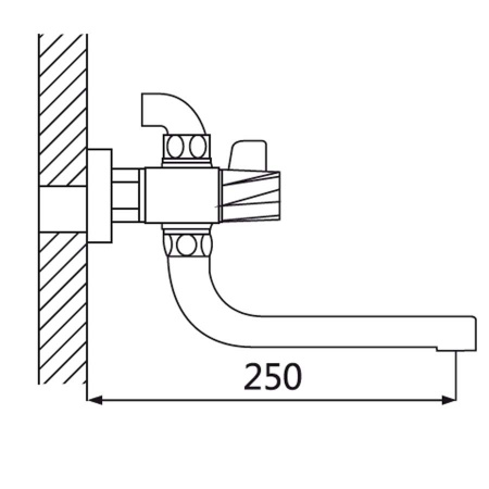 Смеситель для ванны с душем Oute T59 T5902 фото