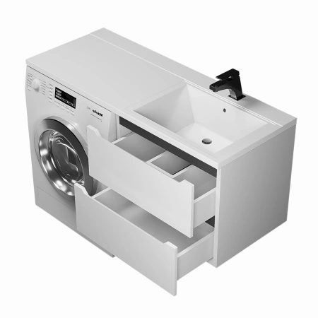 Тумба под стиральную машину Uperwood Tanos 120 291020261 белая/графит фото