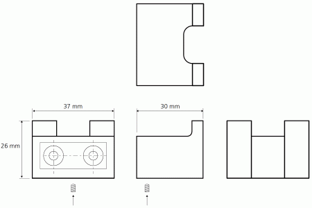 Крючок для ванной двойной Bemeta Nero 135006230 фото