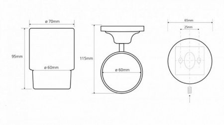 Стакан для зубных щеток Bemeta Retro 144310012 фото