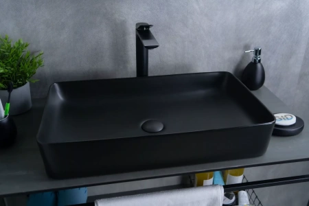 Накладная раковина GID Bm9396 60x34 черная матовая фото