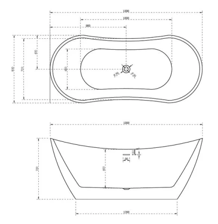 Ванна акриловая Abber AB9322 180x80 фото
