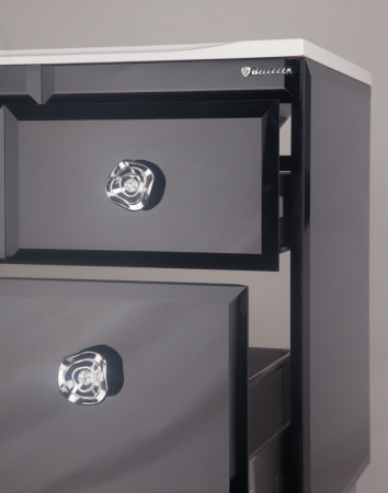 Тумба под раковину Bellezza Луссо-100 черная фото