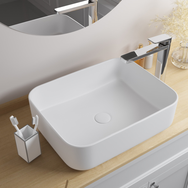 Накладная раковина Iddis Bridge BRIWM05i27 50x39 белая матовая фото