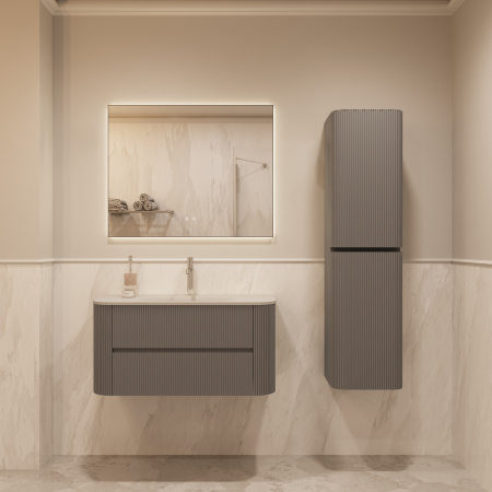 Тумба под раковину Vincea Alto 100 VMC-4A100MLG светло-серая матовая фото