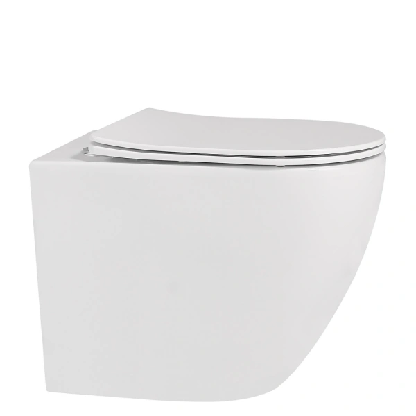 Приставной унитаз безободковый Abber AC1111 с сиденьем фото