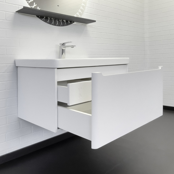 Тумба с раковиной Comfortу Арзамас-80 00-00017884 белая матовая, 2 ящика фото