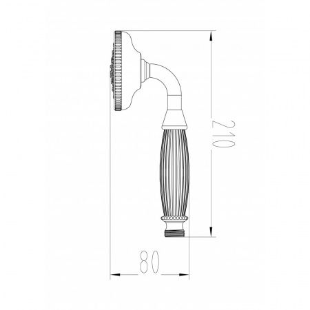 Душевая лейка Milacio MC.006.BBR черная бронза фото