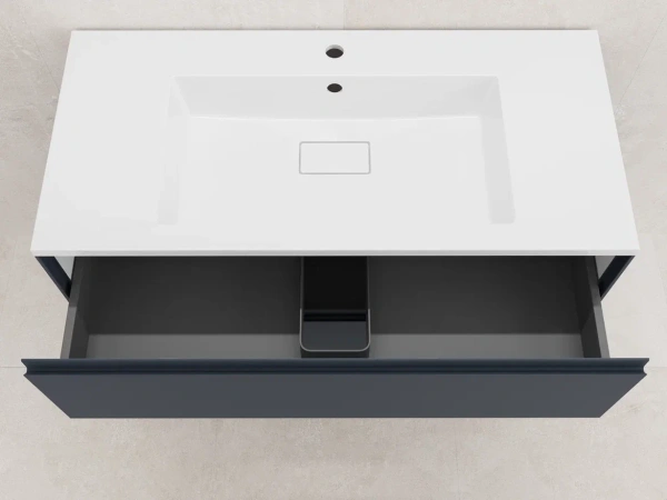 Тумба подвесная под раковину Style Line Лима 100 ЛС-00002353 графит фото