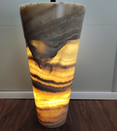 Раковина напольная из оникса Yellow ON-01355 (45*45*90) фото