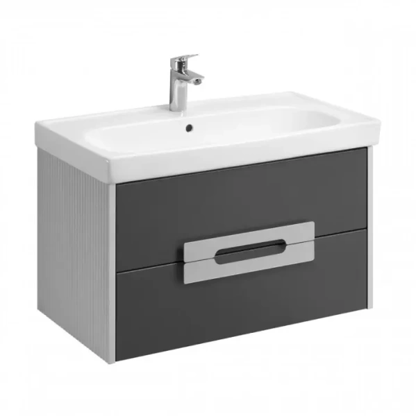 Тумба под раковину Акватон Ар-Деко 85 1A280401DD8D0 серый кобальт фото